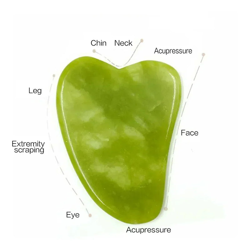 Rolo de Jade Natural e Ferramenta Gua Sha – Cuide da Sua Pele com Elegância e Eficácia